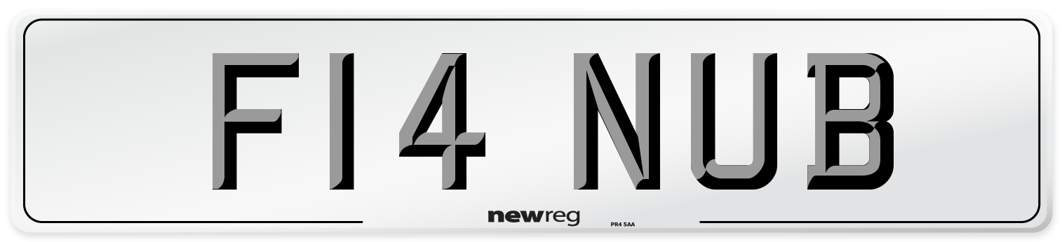 F14 NUB Number Plate from New Reg